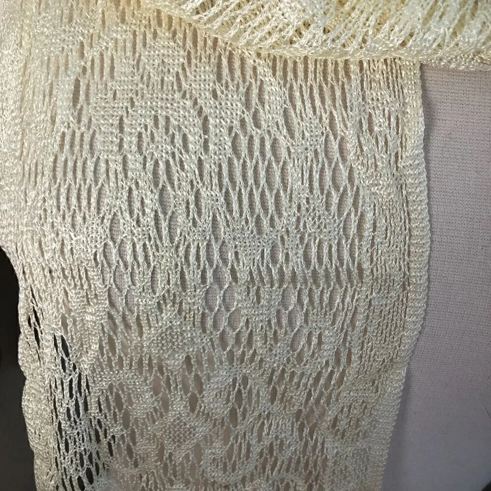 Vintage English Village Crocheted Scarf - Gypsy Fairy Coastal Cowgirl